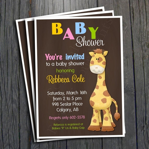 Baby Shower Invitation - FREE Thank You Card Included Il_570xn