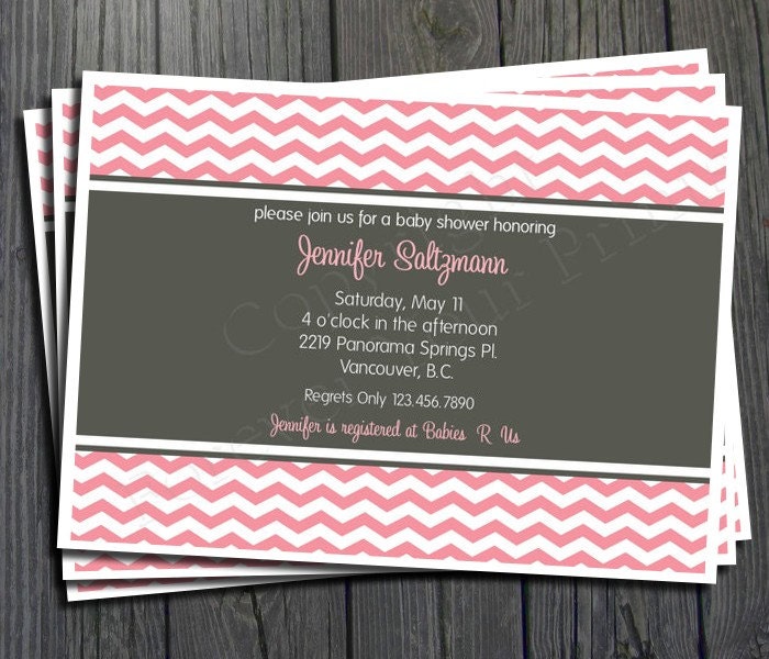 Girl Baby Shower Invitation - Includes FREE Thank You Card Il_570xn