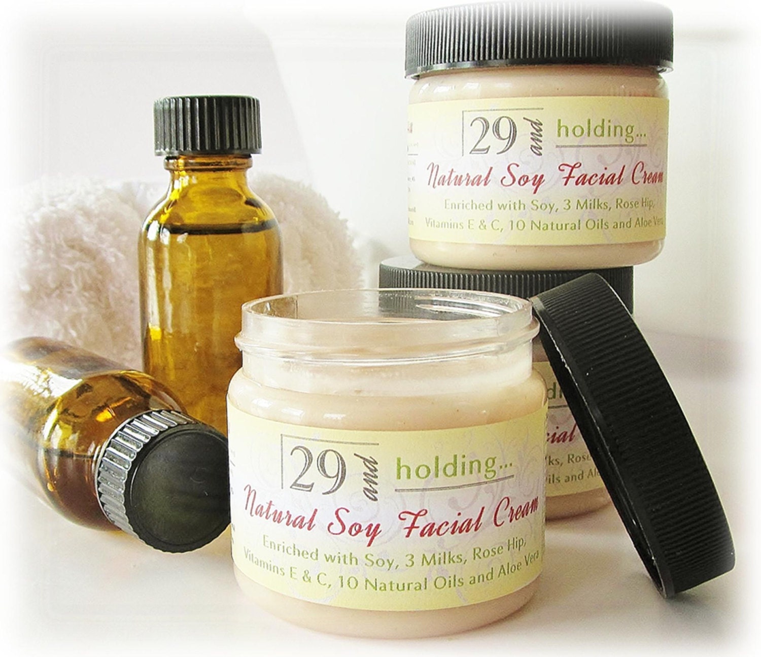 Natural Soy Facial Moisturizer Cream 21 natural by crimsonhill