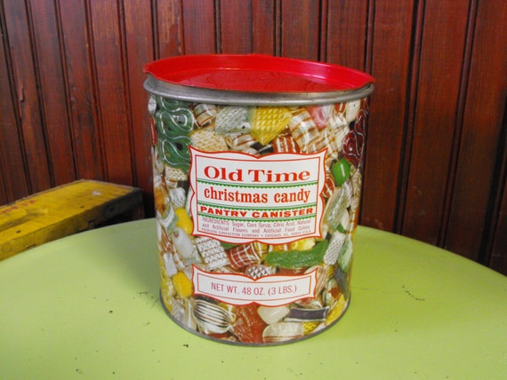 Vintage Old Time Christmas Candy Tin Pantry by peacenluv72 on Etsy