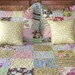 Queen Quilt Bed Set Shams and Toss Pillow Covers Amy Butler Bed Coverlet Ready to Ship