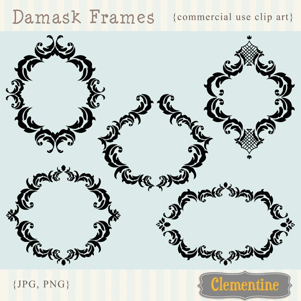 damask frames clip art vector - photo #6