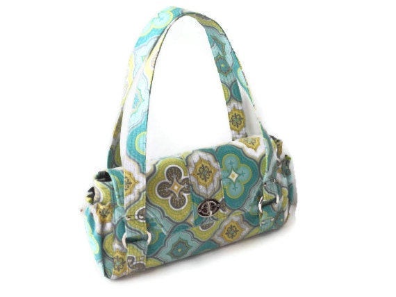Shoulder Bag / Purse with Flap and Turn / Twist Lock Closure / iPhone / Cell Phone Pockets / Zipper Pockets / Ready to Ship - ThePurseCo