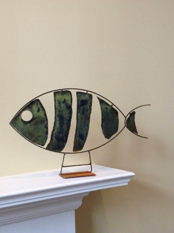 Abstract Scrap Metal Sculpture Fish. by Bungalow214 on Etsy