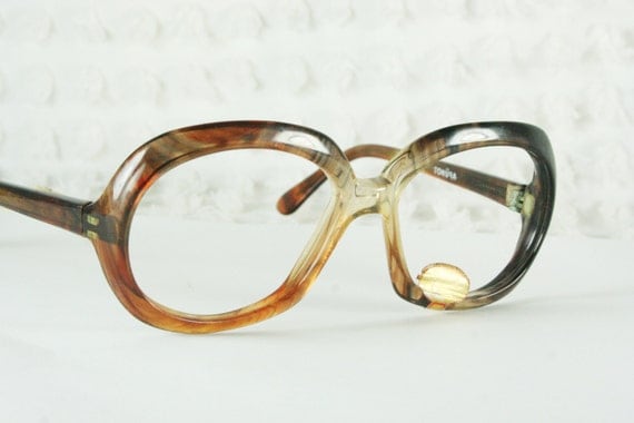 80s Womens Glasses 1990s Oversize Eyeglasses Round By Diaeyewear 