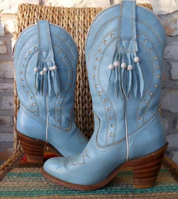 women's blue cowgirl boots