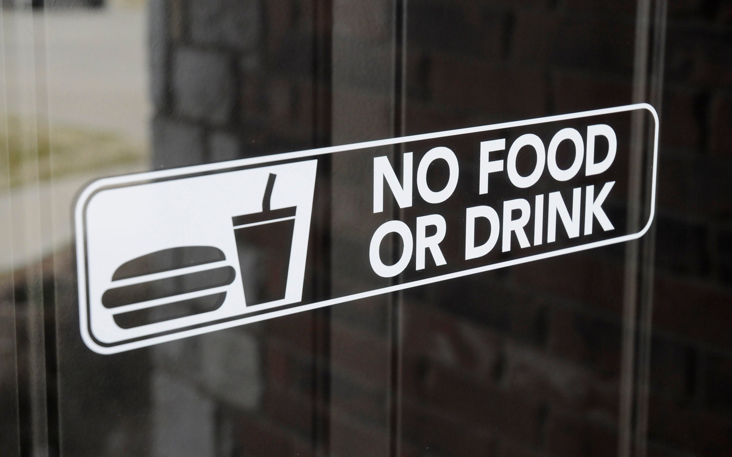 No Food Or Drink Vinyl Decal by VinylMill on Etsy