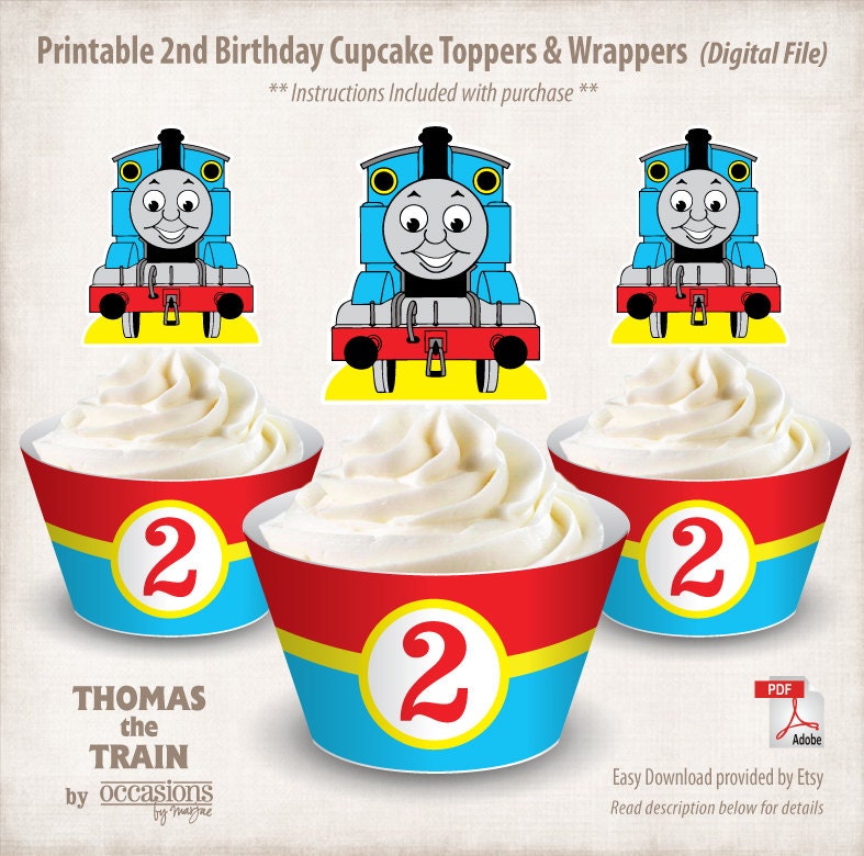 Printable Thomas the Train 2nd Birthday by OccasionsByMarjae