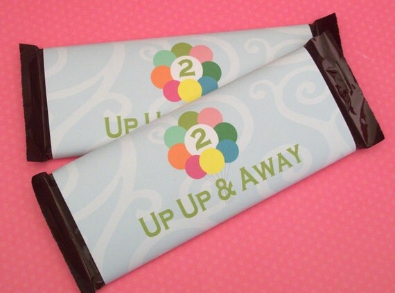 Balloon Candy Bar Wrappers, Printable Chocolate Bar Wraps, Balloon Party Favors, PRINTABLE or PRINTED Il_570xn