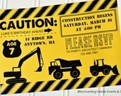 Construction Big Rig PRINTABLE Birthday Party Invitation Il_170x135