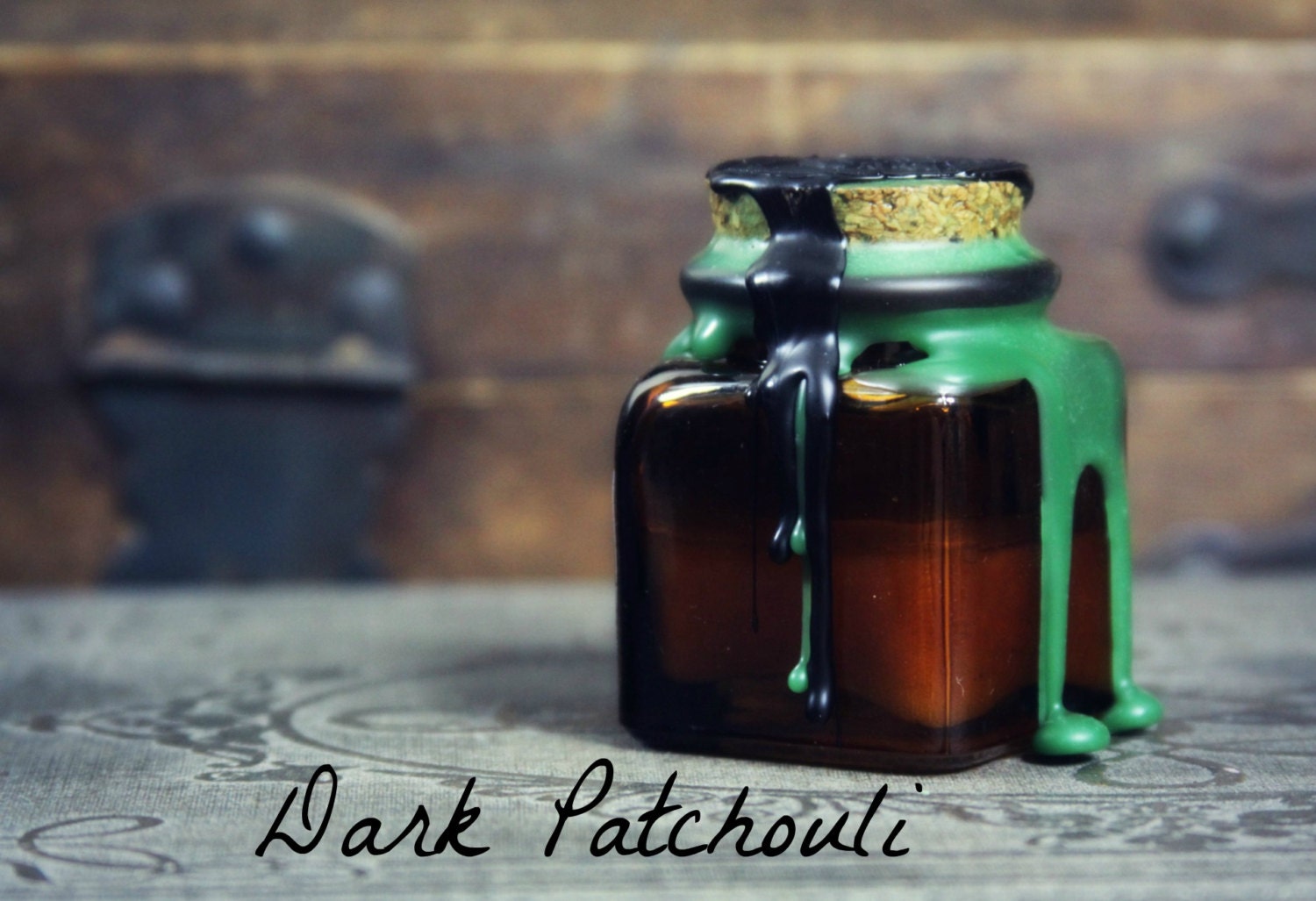 Natural solid patchouli perfume - DARK PATCHOULI - aged organic essential oil botanical perfume - natural cologne