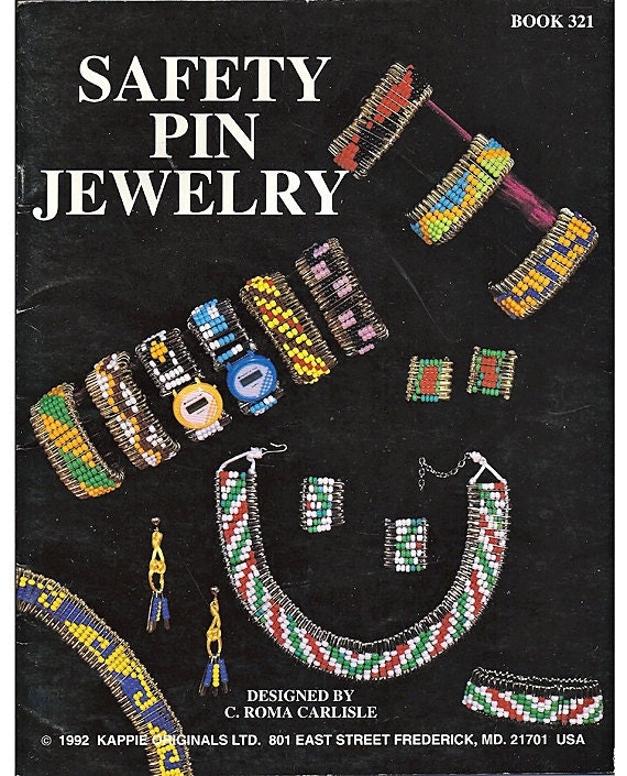 Safety Pin Jewelry Beading Pattern Book by grammysyarngarden