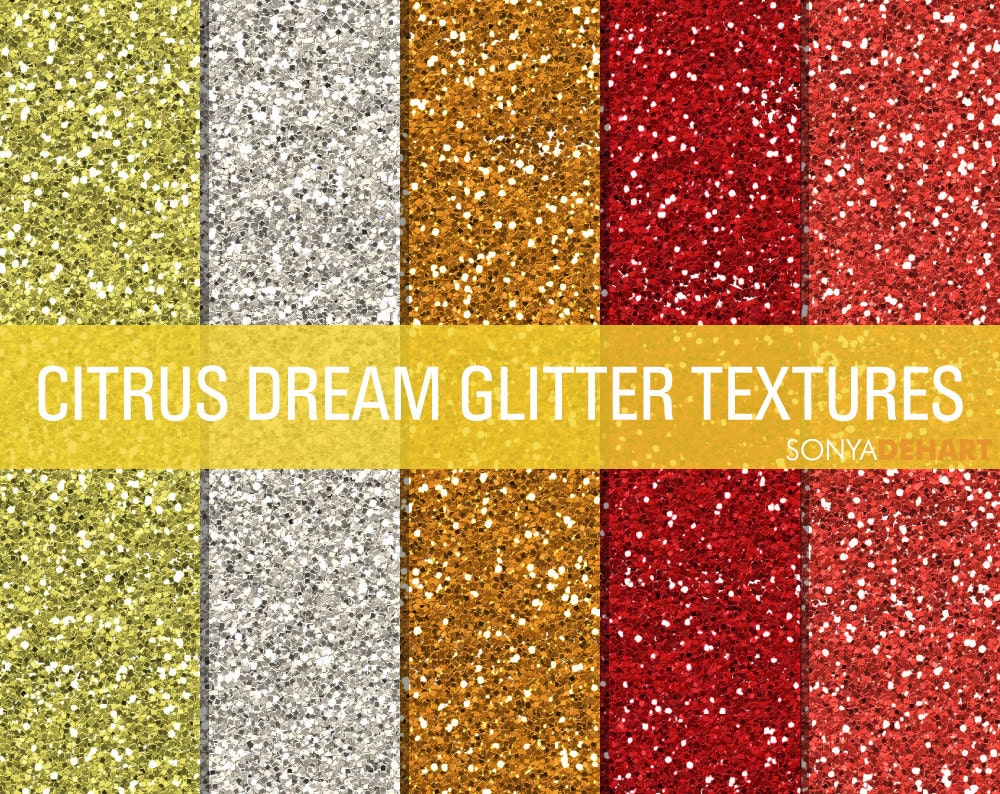 50% OFF SALE Glitter Digital Papers Glitter Textures Glitter Paper Pack Citrus Dream Instant Download Il_570xn