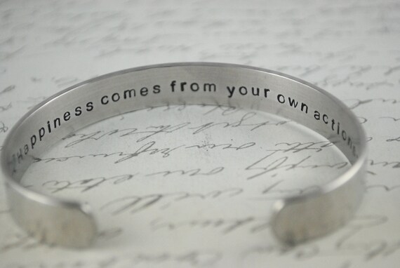 Custom Personalized Secret Message Cuff Bracelet By Berkeydesigns 