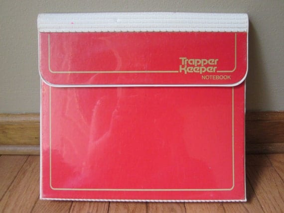 Vintage Red Mead Trapper Keeper Notebook by catgirls on Etsy