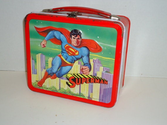 vintage superman lunch box