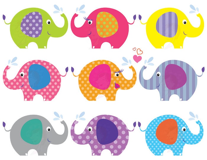 free baby shower elephant clip art - photo #28
