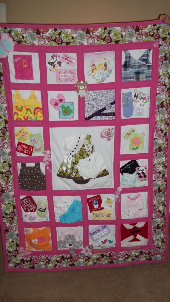 Quilt Precious Baby Memory Quilt by YoderbyDesign