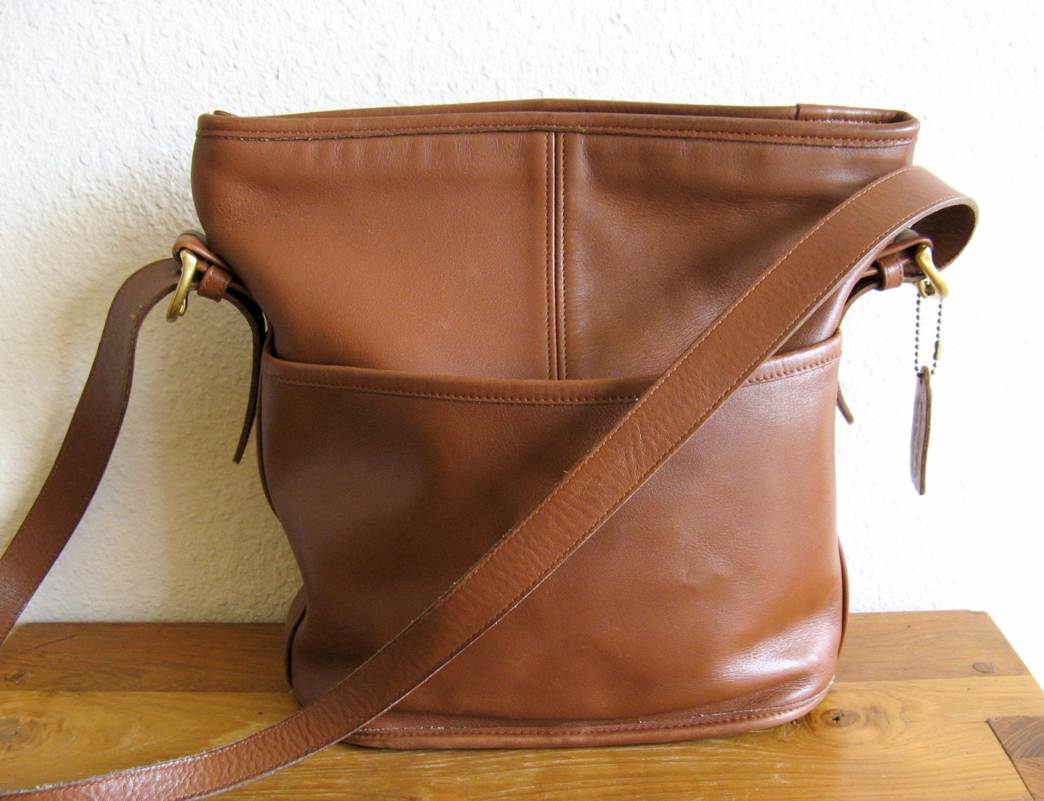 Vintage Brown Leather Coach Purse-Bleeker Style 4153 by MarketHome