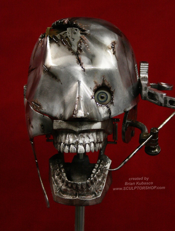 Steampunk Skull  Industrial Art Dental Medical Manikin Model Phantom - briankubasco