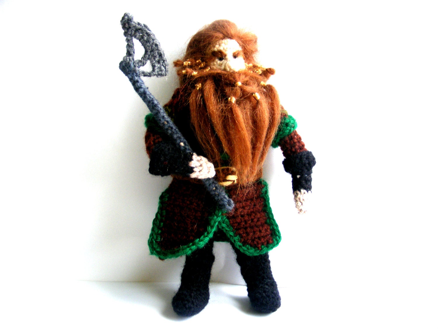 Gloin Dwarf The Hobbit Tolkien Crochet Doll - AmayArt