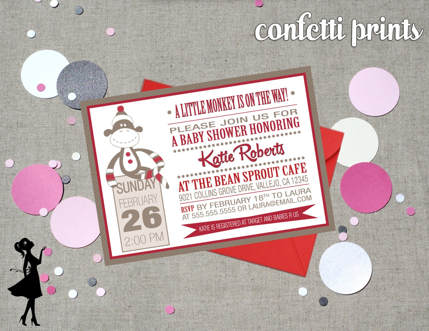 Baby Shower Invitation - LITTLE MONKEY Printable Il_570xn