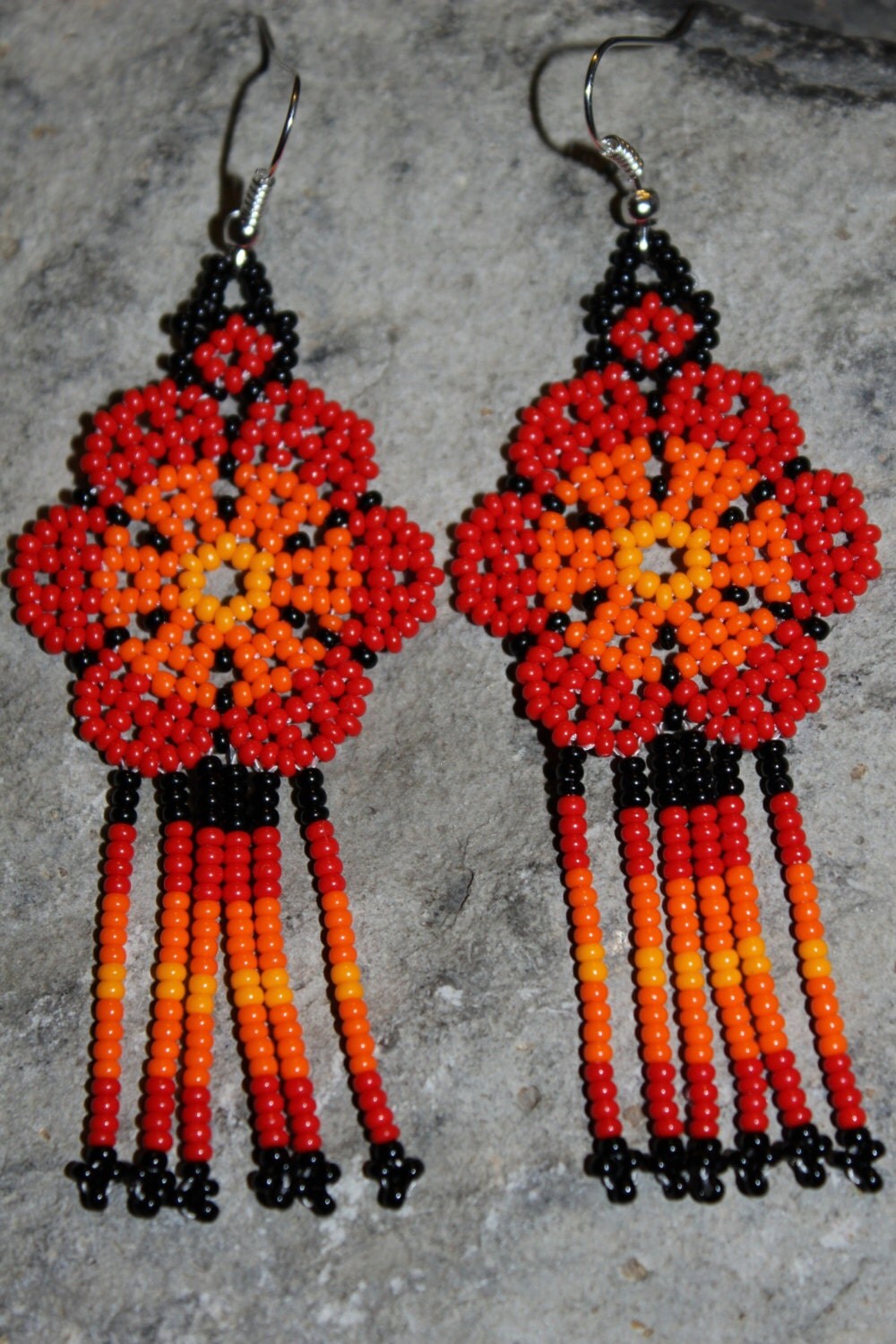 Huichol Peyote Beaded Earrings