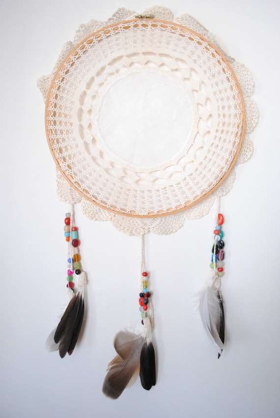 Embroidery hoop handmade dream catcher by birdandwillow on etsy Embroidery hoop handmade dream catcher by birdandwillow on etsy