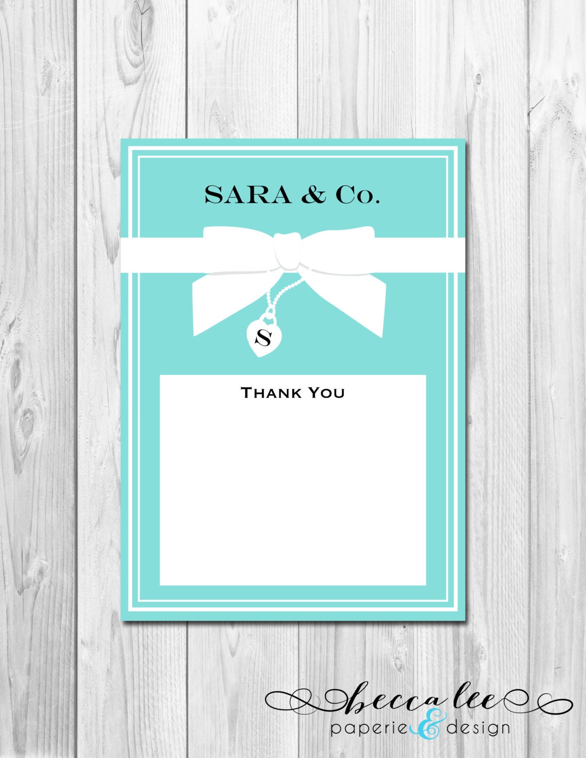 Thank You Note - Tiffany & Co. Inspired Birthday Party - DIY - Printable Il_570xn