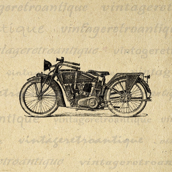 vintage motorcycle clipart - photo #6
