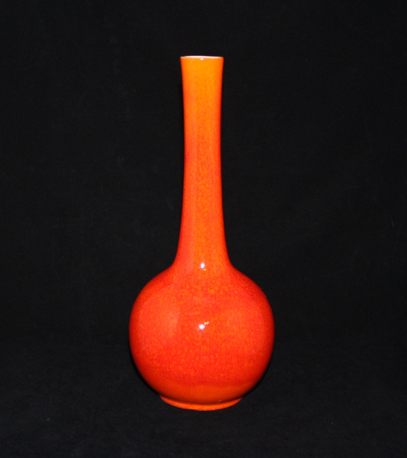 Royal Haeger orange vase mid century modern decor by prettydish