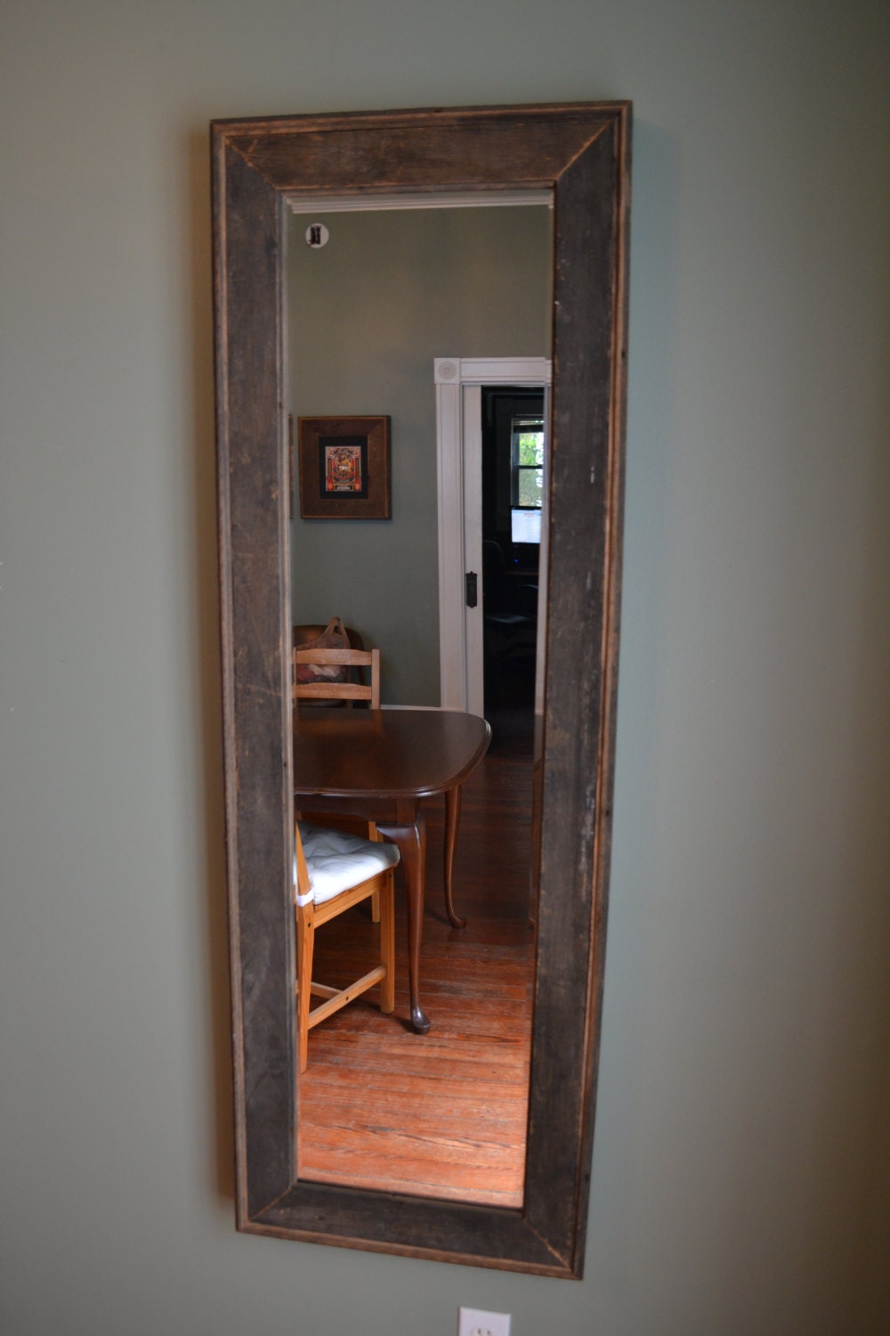 53"x17" Reclaimed wood full length mirror (dimensions include frame) - EasyMoneyStudios