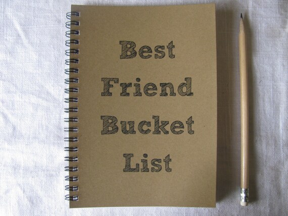 Best Friend Bucket List 5 x 7 journal by JournalingJane on Etsy