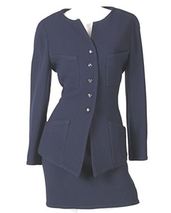 blue chanel suit