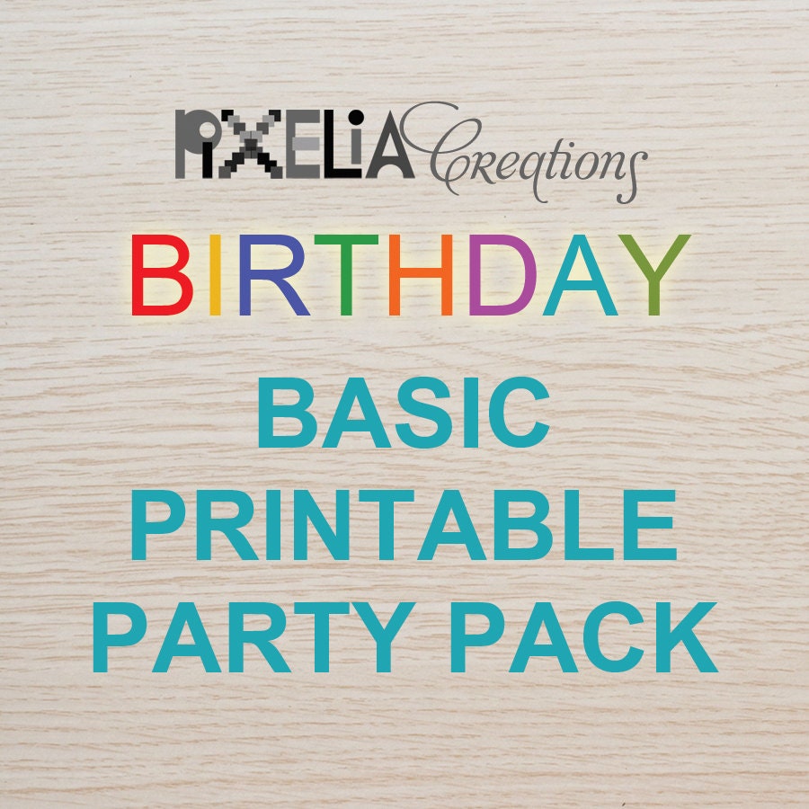 Birthday-Basic printable party-Made to match to any invitation designs in my shop Il_570xn