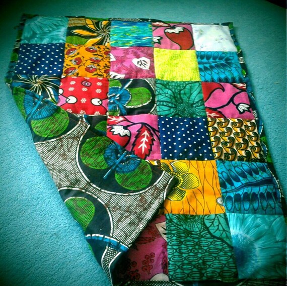 Handmade Patchwork African Fabric Baby Quilts by UpendoGifts