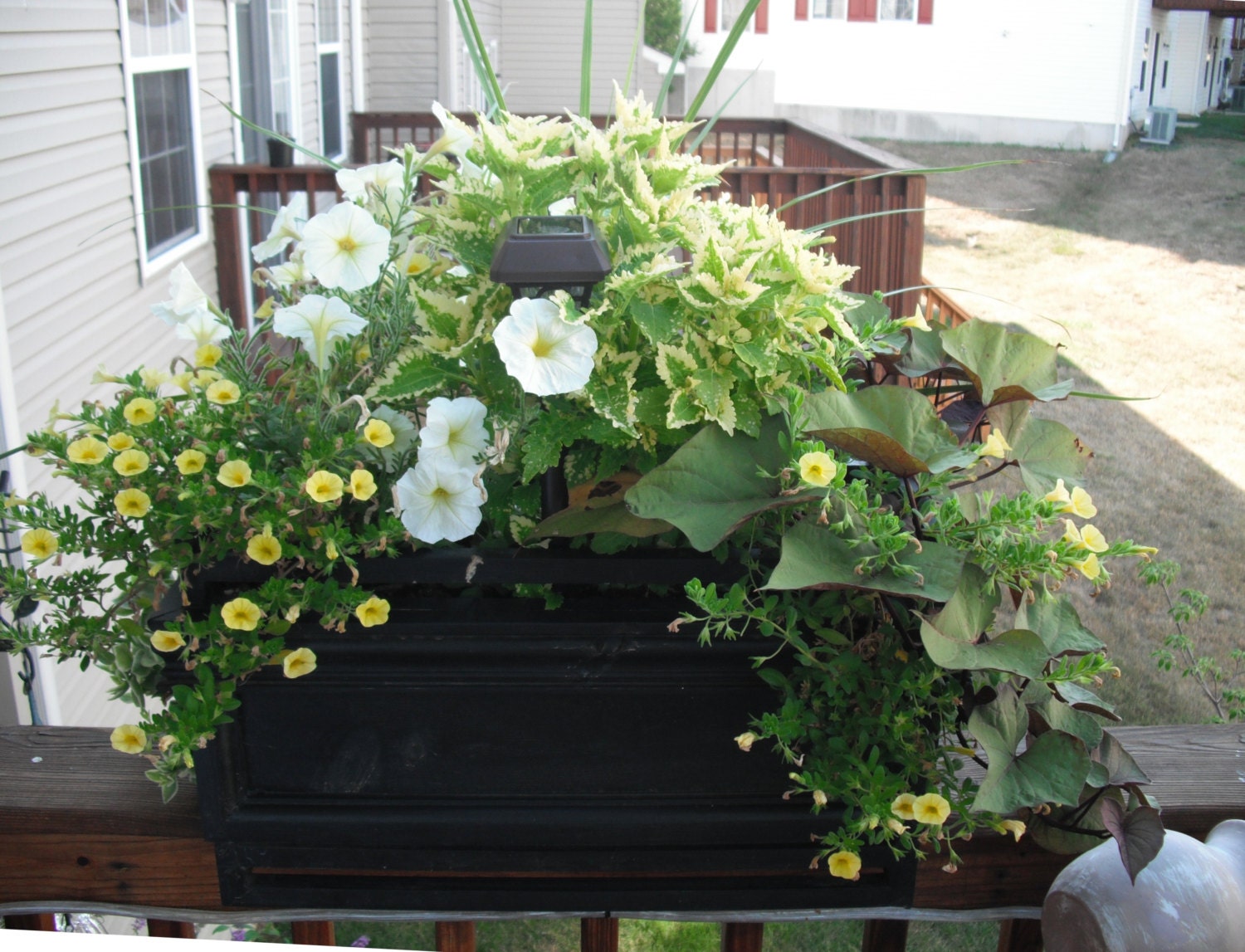 Items similar to Deck Rail Mounted Flower Box on Etsy