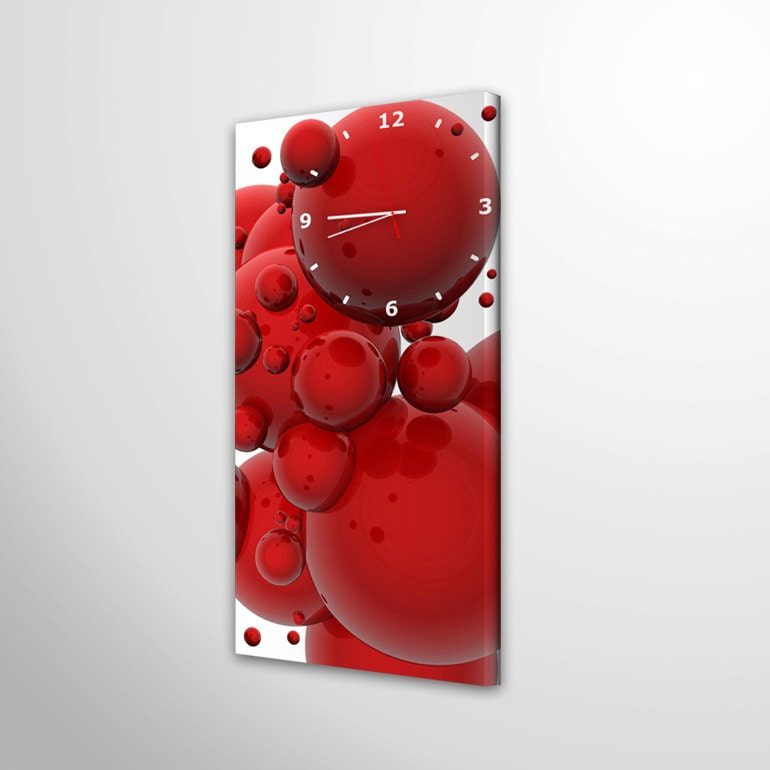Items similar to canvas wall clock retro art decoration unique modern