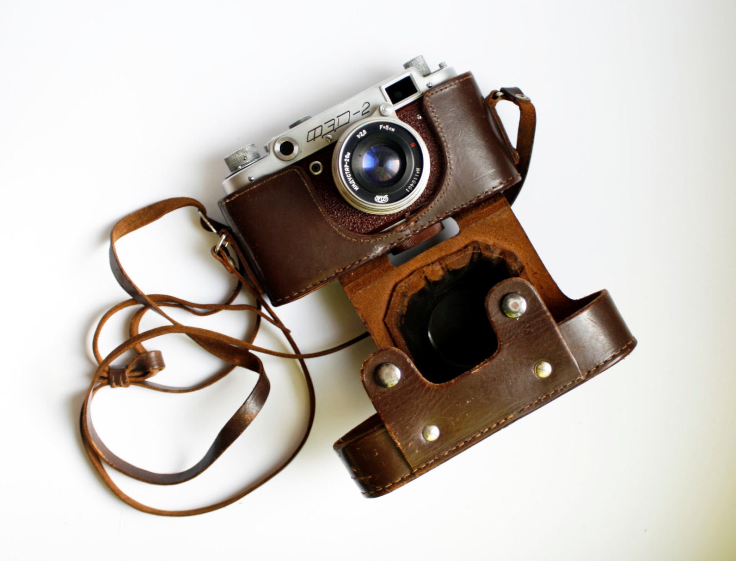 15% SALE soviet union vintage camera FED-2 PE0400 type B 1950s working condition. - vintagethink
