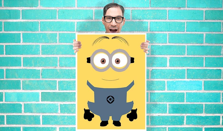 Despicable me Minions Dave Art - Wall Art Print / Poster 16x23 Inch - Kids Children Bedroom Geekery