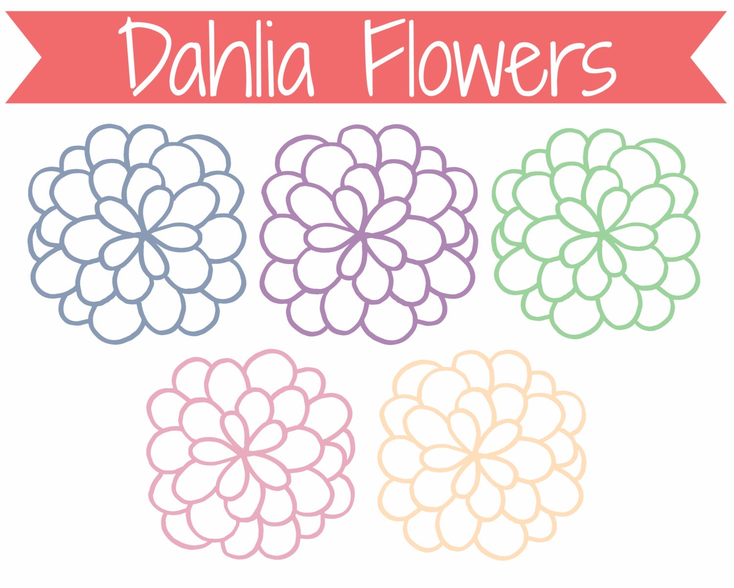 clip art dahlia flowers - photo #20