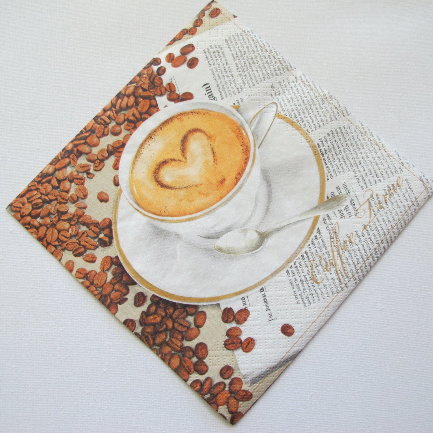 Coffee beans Paper napkin for decoupage by NapkinsDeco on Etsy