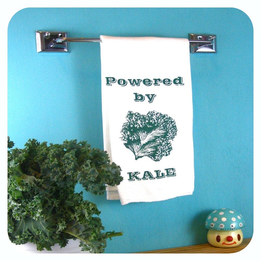 Kale Tea Towel Vegan/Vegetarian gifts fun kitchen by MoxieMadness