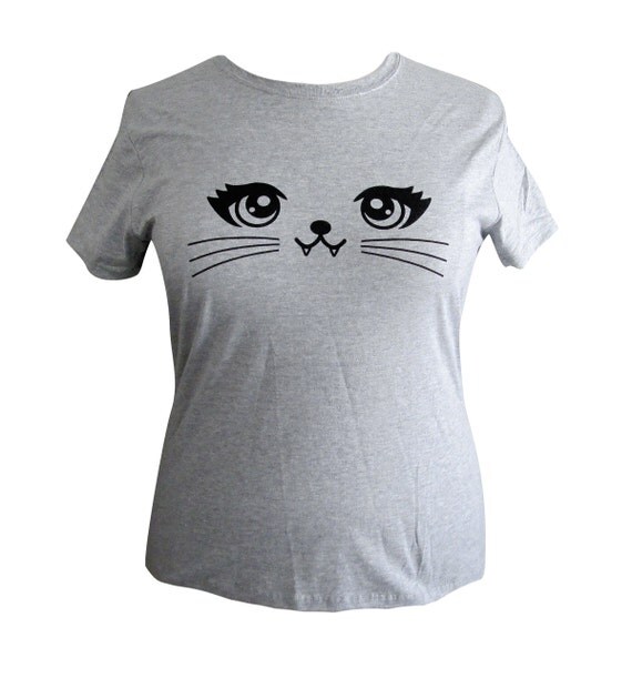 Items similar to CAT TShirt Kitty Vampire Plus Size Tee Shirt