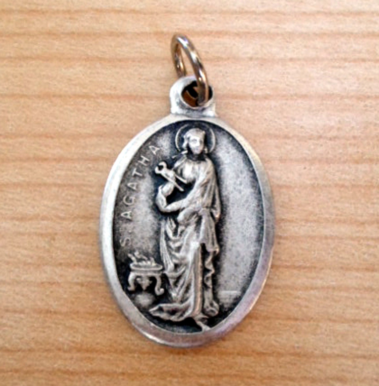 St Agatha Necklace Patron Saint Of Breast Cancer By Marysprayers