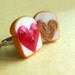 heart shaped strawberry peanut butter and jelly best friend rings polymer clay bff valentines day