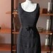 90s Black Beaded Dress / Embroidered Beaded Black Rayon Dress / Small - Medium