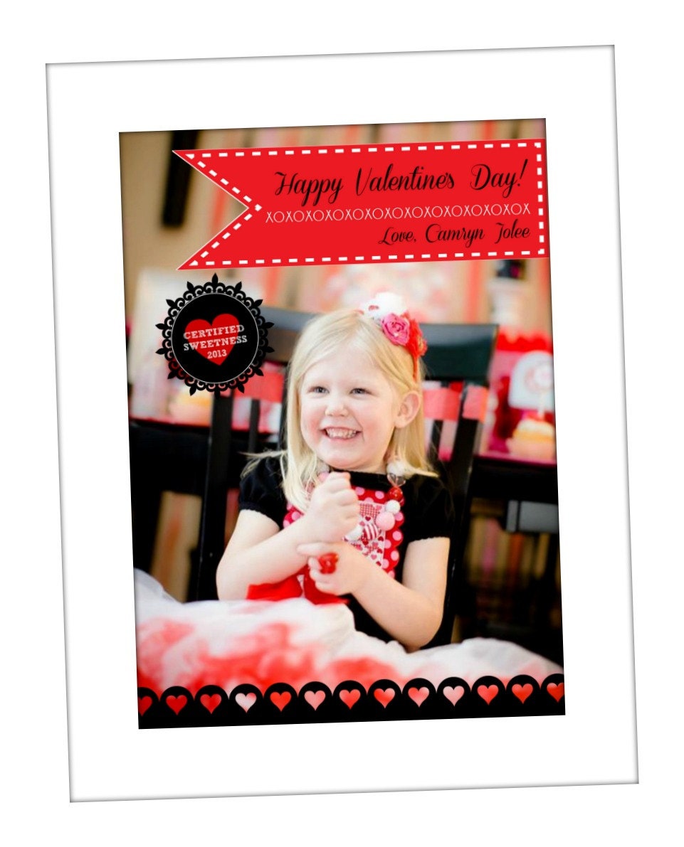 Happy Valentine's Day Photo Card - Digital File Il_570xn