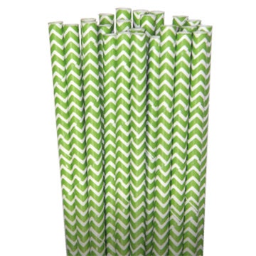 Chevron Zigzag Green Party Paper Straws - Cake Pop Sticks - Pixie Sticks - Qty 25 Il_170x135