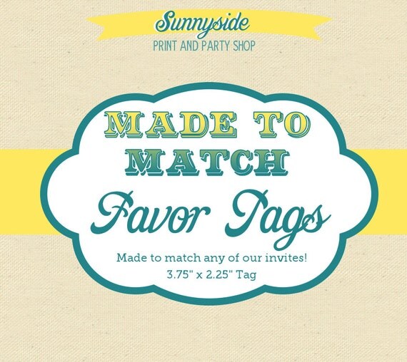 Favor / Gift / Thank You Tags - Made to Match - Printable Il_570xn